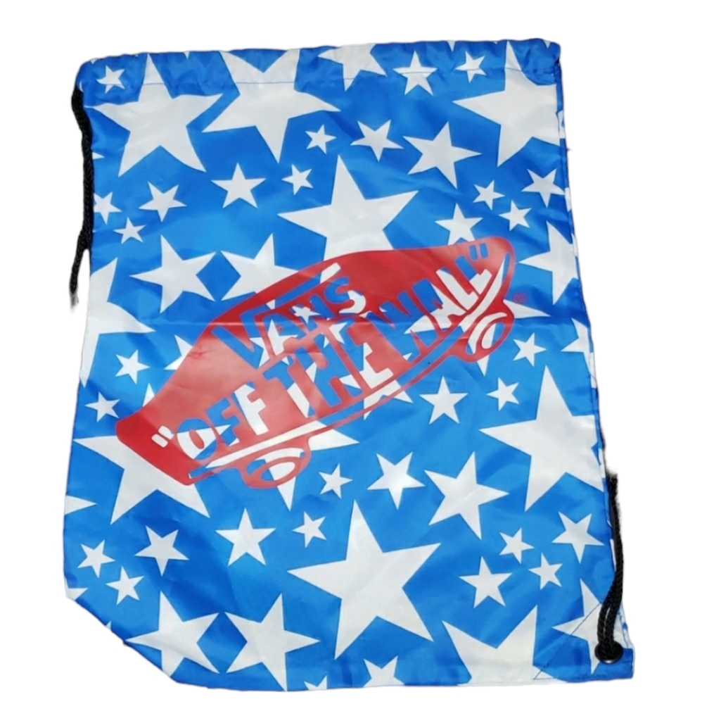 Vans "Off the Wall" Red White and Blue Star Cinched Bag